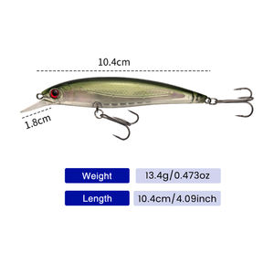 Künstlicher Angelköder Salzwasser 10,4cm 13,4g Harter Köder <span class=keywords><strong>Minnow</strong></span> Bass Plastikköder - Product Image 2