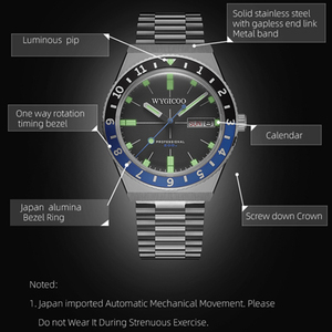 Wygcioo-Reloj De Buceo para hombre, accesorio masculino De Buceo, Relojes Bronce Buceo, con zafiro automático - Product Image 5