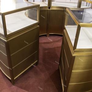 Cửa hàng hiển thị đồ đạc kệ phía trước bàn trường hợp hình chữ nhật tròn kính quầy đồ trang sức phụ kiện kính hiển thị tủ - Product Image 6