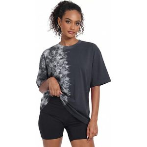 T-shirt surdimensionné tie-dye pour femmes grandes tailles, en coton, manches courtes, col rond, haut décontracté - Product Image 1