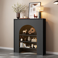 Meuble d'appoint décoratif de style français pour salon commercial avec foyer, idéal pour salon de beauté ou mur d'arrière-plan pour diffusion en direct