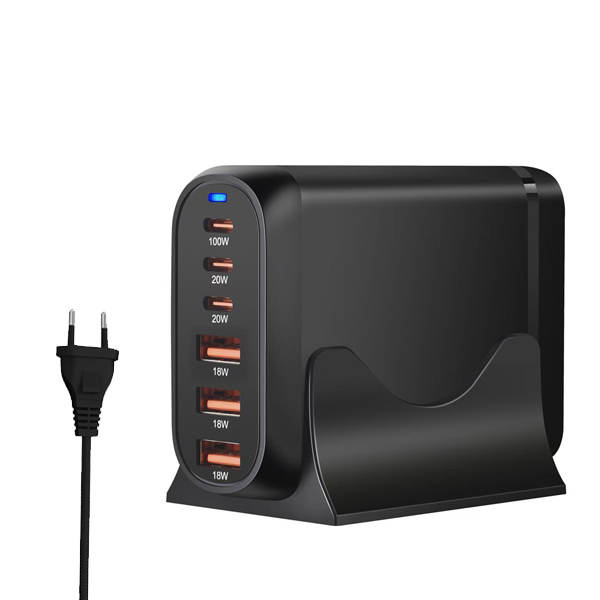 Factory Custom Desktop 120W GaN Charging Hub for Multiple Devices Setup