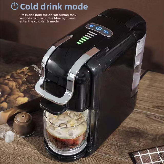 5-in1 American-style Coffee Capsule Coffee Machine Italian Cold Extraction Small Office Fully Automatic Compatible Coffee Powder