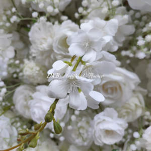 <span class=keywords><strong>3D</strong></span> ประดิษฐ์ผนังผ้า8FT 8 * ดอกกุหลาบผ้าไหมสีขาวสีแดง5D และดอกไม้เลี้ยงในงานแต่งงาน - Product Image 5