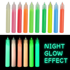 Juego de <span class=keywords><strong>pintura</strong></span> acrílica fluorescente de neón que brilla en la oscuridad <span class=keywords><strong>para</strong></span> niños, respetuoso con el medio ambiente, resistente a los rayos UV, Nox-tóxico, 15ml, suministros de arte en lienzo - Product Image 4
