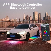 Kit de Lumières Sous Châssis de Voiture LED RGBIC Étanche IP68 Pro Plus, 6 Pièces, Effet Dynamique, Tiras De Chasis Underglow