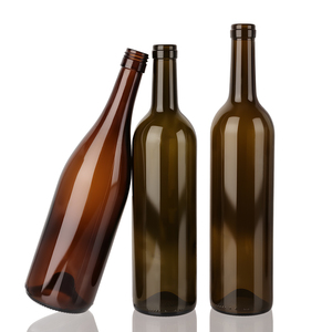 Verre à vin multi-styles 750 ml <span class=keywords><strong>Bordeaux</strong></span> et Bourgogne en ambre vert foncé pour le stockage de vin rouge en cave - Product Image 2