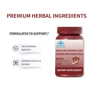 Produto Nutricional Herbal OEM 410mg por Cápsula Suporte Imunológico e Antioxidante para Adultos Cápsulas de <span class=keywords><strong>Ganoderma</strong></span> e Pó de Esporos - Product Image 6