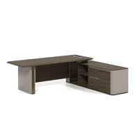 Bureau de direction haut de gamme en MDF durable avec plateau en PVC, design moderne, bureau de direction ergonomique convertible