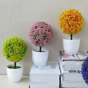 Plantes artificielles en plastique pour la décoration intérieure, bonsaïs miniatures, vente directe usine pour mariages, avantage matériau. - Product Image 5