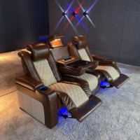 Moderne Kino-Liegesessel-Garnitur für Hotel Villa Keller Medienraum Wohnzimmer Kino-Sitzgruppe Relaxsessel