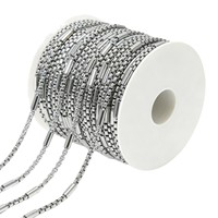 Chaîne en acier inoxydable 304 en gros pour bijoux DIY, bracelet, collier et accessoires, en stock