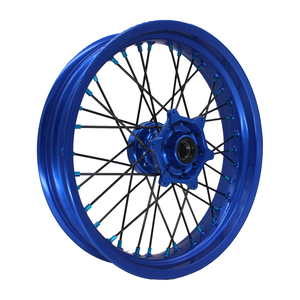 Prix usine 17 pouces bleu jante moyeu <span class=keywords><strong>WR</strong></span> YZF YZ <span class=keywords><strong>250</strong></span> 350 450 roues <span class=keywords><strong>Supermotard</strong></span> en alliage d'aluminium pour moto Yamaha - Product Image 6