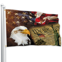 Bandera Personalizada para Exteriores de 90x150cm, 100% Poliéster, Impresión Digital con Logotipo y Diseño, Impresión en Serigrafía 100% con Tinta que Alcanza el Borde, 2x3 3x5 4x6