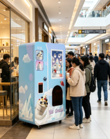 Distributeur automatique de crème glacée molle 24h/24 sans personnel, écran tactile, kiosque de vente de crème glacée en libre-service avec plusieurs saveurs
