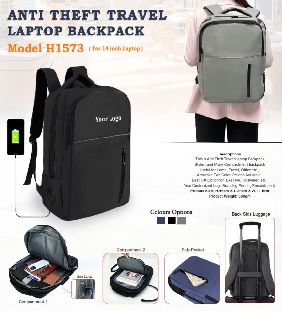 Anti Theft Travel Laptop Backpack with USB Charging Port Waterproof Office College Backpack for Men and Women
