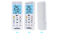 Control Remoto Universal para Aire Acondicionado K-380EW 2.4G WiFi, Pantalla LCD Retroiluminada, Función de Temporizador, Base de Alimentación, Soporte de Pared