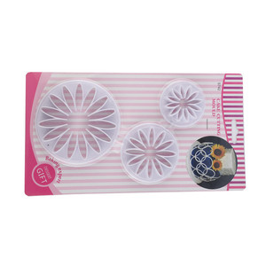 Offre Spéciale OEM BRICOLAGE PERSONNALISÉ Anniversaire Cadeau Poignée <span class=keywords><strong>Presse</strong></span> 3D Fondant Gâteau Embosseuse Moules Fleur Imprimer Ensembles de Coupe-Biscuits Pour La Décoration - Product Image 3