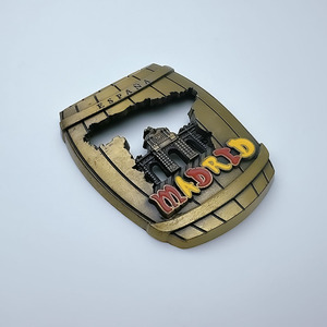 Diseño Gratuito, Recuerdos Turísticos de <span class=keywords><strong>España</strong></span>, Madrid y Otras Ciudades Europeas y Americanas, Barril de <span class=keywords><strong>Vino</strong></span> Metálico, Adornos para Refrigerador, Estilo Retro - Product Image 4