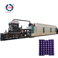 Four de séchage métallique à moteur PLC intégré, machine automatique de fabrication de plateaux à œufs, ligne de production complète de plateaux à œufs