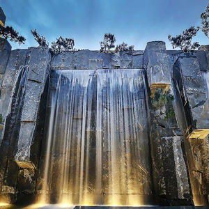 Özel Serene ebedi su perdesi çeşme-bahçe için sessiz akan, işık interaktif dijital perde çeşme - Product Image 3