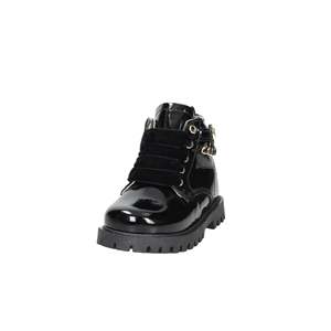 Stivali da Combattimento per Ragazze Balducci in Pelle Verniciata Nera con Dettaglio Catena, Taglia 27 - Product Image 2