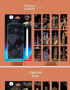 Set di Carta da Grattare YUELU con Scenari Notturni, Carta Artistica da Grattare per Bambini, Segnalibro Fai-da-Te, Disegno Personalizzabile - Product Image 5