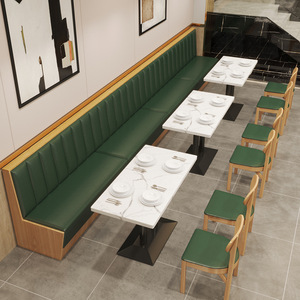 S086 cao cấp sang trọng nhà hàng ăn uống gian hàng thanh cổ điển Bàn và ghế thức ăn nhanh Bàn ghế cafe banquette gian hàng sofa - Product Image 6