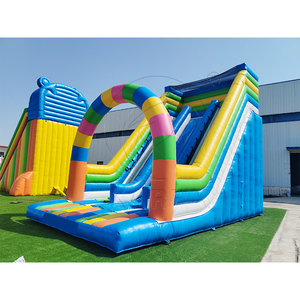 Château gonflable de <span class=keywords><strong>grande</strong></span> taille de haute qualité <span class=keywords><strong>avec</strong></span> toboggans aquatiques arc-en-ciel pour la location, <span class=keywords><strong>toboggan</strong></span> aquatique gonflable pour <span class=keywords><strong>piscine</strong></span> - Product Image 2