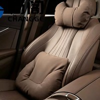 Cojín Lumbar y Almohada Cervical para Auto, Personalizados y de Producción Propia, Transpirables, de Cuero Sintético con Acabado Hielo, para Mayor Comodidad al Conducir