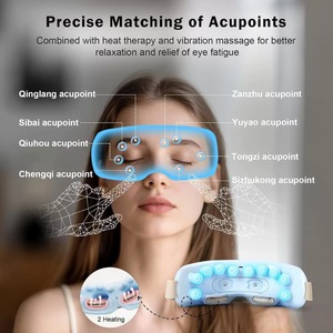 Masque oculaire chauffant avec 4 modes de massage relaxants, compresse chaude, musique Bluetooth, masque de sommeil <span class=keywords><strong>pour</strong></span> la relaxation des <span class=keywords><strong>yeux</strong></span> - Product Image 2