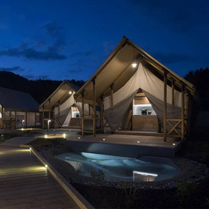Carpas <span class=keywords><strong>de</strong></span> 24 Metros Cuadrados con Diseño <span class=keywords><strong>de</strong></span> Casa, Carpa Prefabricada para <span class=keywords><strong>Dormir</strong></span> con Baño y Control <span class=keywords><strong>de</strong></span> Clima - Product Image 1