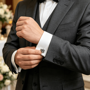 Nuevos Gemelos Vintage de Acero Inoxidable con Baño de Oro Cromado para Traje de Hombre, Accesorios Formales para Camisa de Negocios - Product Image 5