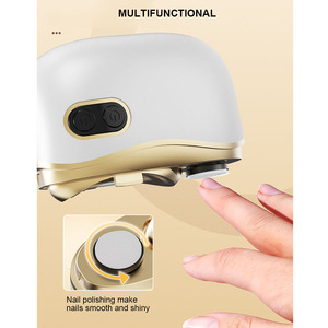 Vente en gros 2-en-1 <span class=keywords><strong>coupe</strong></span>-ongles électrique automatique USB <span class=keywords><strong>coupe</strong></span>-ongles et polisseuse à lame incurvée pour bébés adultes - Product Image 3
