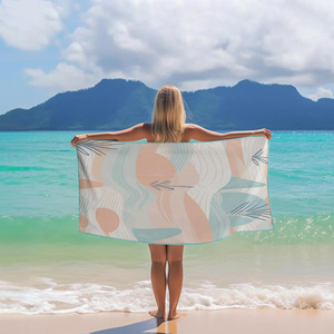 Asciugamano da <span class=keywords><strong>Spiaggia</strong></span> Oversize Personalizzato con Stampa di Pinguini, in Microfibra, ad Asciugatura Rapida, per Uomo e Donna - Product Image 3