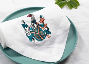 100% ผ้าลินินฝรั่งเศสผ้าเช็ดปาก/พิมพ์ผ้าเช็ดปาก/มือ hemstitch ปักผ้าเช็ดปาก - Product Image 2