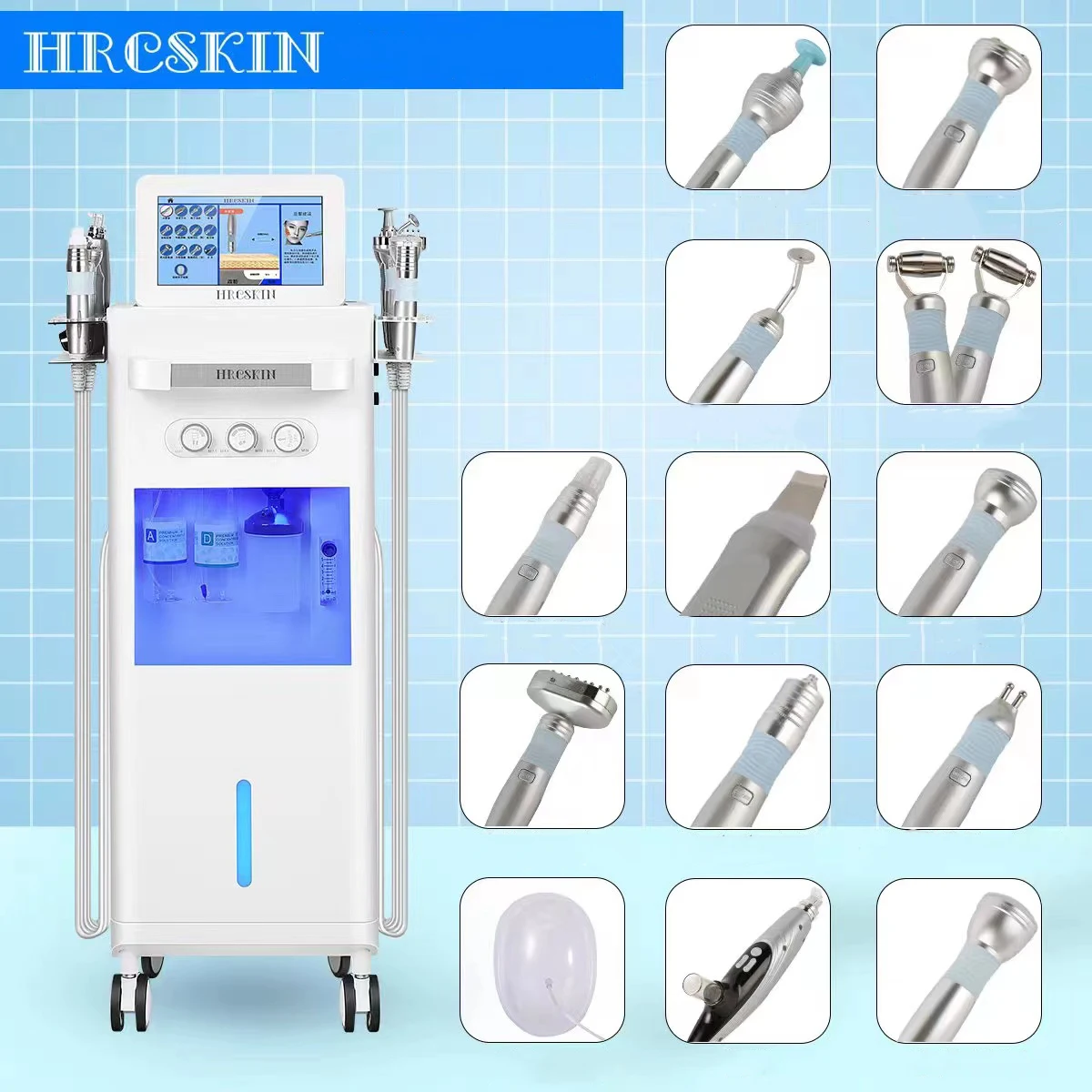 2022   HRCSKIN  professional  face treatment face cleaning hydra oxygen machine