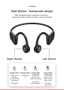 Auriculares de conducción ósea Auriculares de oreja abierta de diente azul Auriculares inalámbricos a prueba de agua con micrófono Deporte Batería de larga duración - Product Image 6