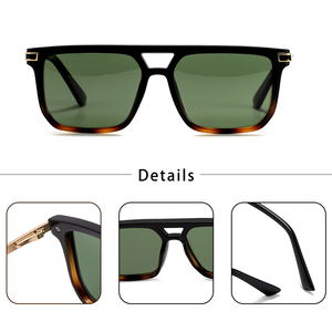 Gafas de sol cuadradas al por mayor para hombre con prescripción, diseño de patillas único, gafas de sol ópticas personalizadas, gafas retro de viaje para mujer - Product Image 4