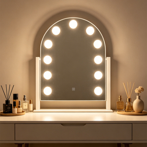 Single Sided Vanity Makeup Mirror with Lights Cosmetic Frameless 360 Degree Tabletop LED Smart Mirror - Product Image 1