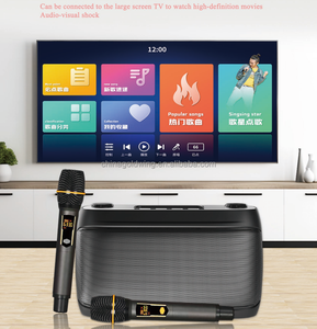 Boîte de basse haute puissance 60W Haut-parleur intégré portable Maison Ktv Karaoké Haut-parleurs extérieurs chantants professionnels avec micros - Product Image 2