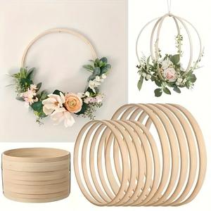 Juego de 20 coronas de bambú estilo Berlín, artesanía de bambú natural para decoraciones de boda DIY - Product Image 3