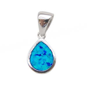 Pendentif Croix de Jérusalem en Argent Sterling 925 avec Opale Bleue Hawaïenne - Product Image 4