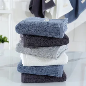 Hot sale popular high quality bamboo fabric towel set Hotel 100% cotton hand bath towels soft towel