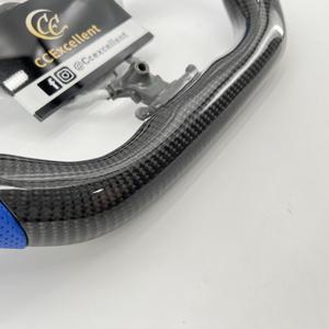 Volante de fibra de carbono personalizado CCExcellent para estilo deportivo Camry 7th con cuero perforado - Product Image 3