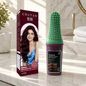 Tinte Permanente para el Cabello en Crema de Marca Privada OEM, 200 ml, Color Borgoña, Aplicador con Peine, Nutritivo, Gran Venta - Product Image 1