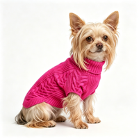 Pull en tricot torsadé à col roulé pour chien, pull doux et chaud pour animaux de compagnie, vêtements d'hiver pour chiots de petite taille, Yorkie, Chihuahua