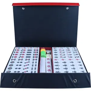 Azulejos personalizados de fábrica, 36 tamaños, 168 unidades, 4 jugadores, jade verde de imitación, conjunto de mahjong de Malasia, Singapur