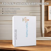 Boîte d'emballage d'expédition de poulet congelé en carton de papier kraft personnalisable pour la volaille pour le stockage et le transport de poulet