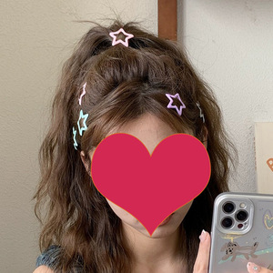 Jolies pinces à cheveux en forme d'étoile à cinq branches pour filles, petites pinces BB colorées pour franges latérales, 5,5 cm, en métal, pour usage quotidien - Product Image 2